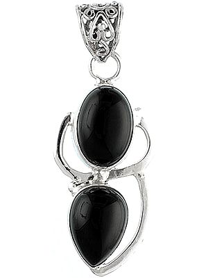 Twin Black Onyx Pendant