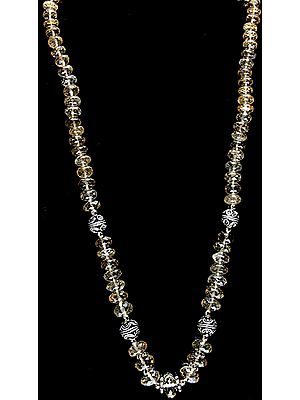 Faceted Citrine and Lemon Topaz Necklace