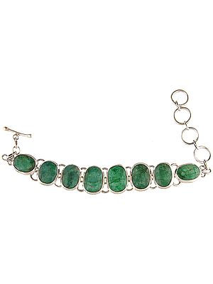 Faceted Emerald Bracelet