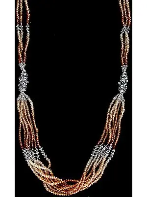 Hessonite Israel Cut Beaded Bunch Necklace