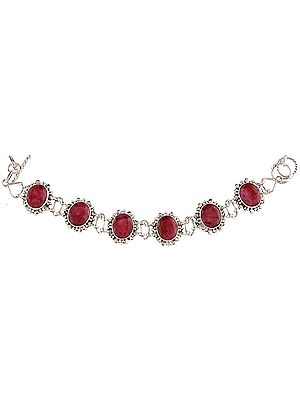 Faceted Ruby Bracelet