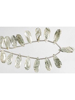 Faceted Tourmalinated Quartz Briolette