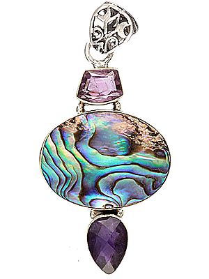 Abalone and Amethyst Pendant