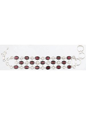 Faceted Garnet Bracelet