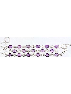 Faceted Amethyst Bracelet