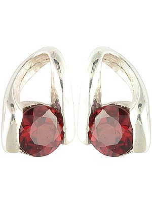 Faceted Garnet Earrings