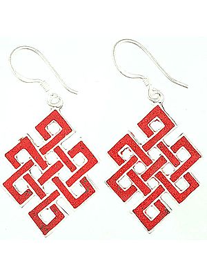 Endless Knot Inlay Earrings