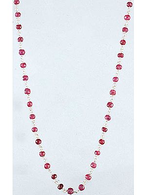 Faceted Ruby Beaded Necklace