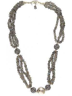 Faceted Labradorite Beaded Necklace | Labradorite Stone Jewelry