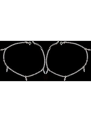 Sterling Chain Anklets (Price Per Pair)