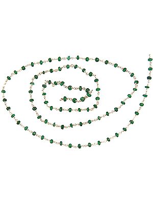Faceted Emerald Beaded Chain (Price Per Meter)