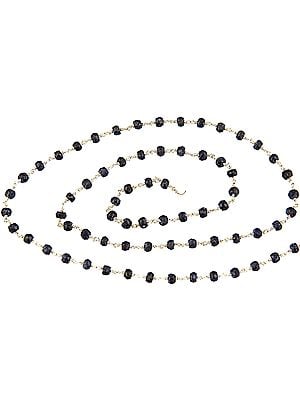 Faceted Sapphire Beaded Chain (Price Per Meter)