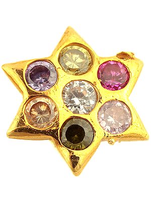 Multi-color CZ Star Nose Ring