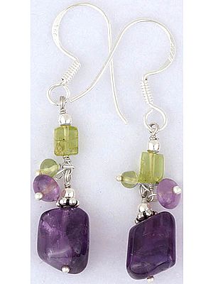Amethyst and Peridot Earrings