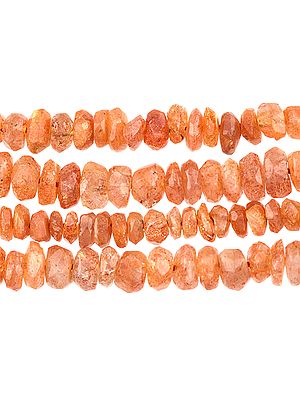 Faceted Sunstone Rondells
