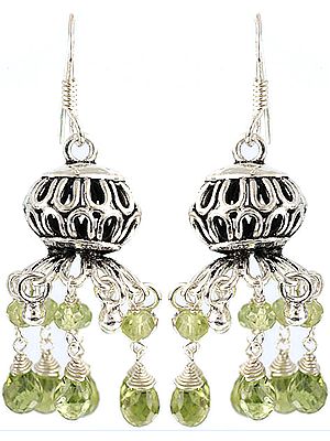 Faceted Peridot Earrings