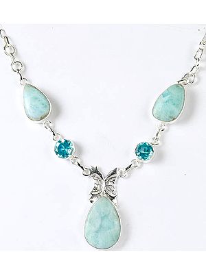 Larimar and Blue Topaz Necklace