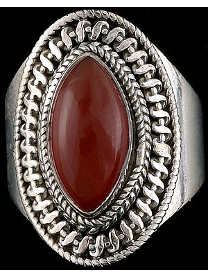 Carnelian Marquis Ring