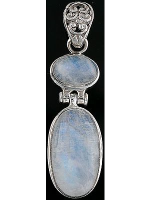 Twin Rainbow Moonstone Pendant