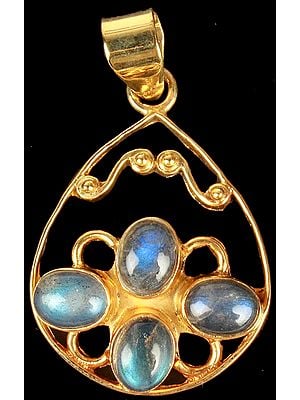 Labradorite Gold Plated Pendant