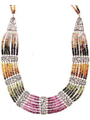Multi-color Faceted Tourmaline Necklace