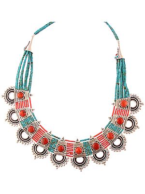 Coral and Turquoise Necklace