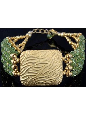 Peridot Gold Plated Bracelet