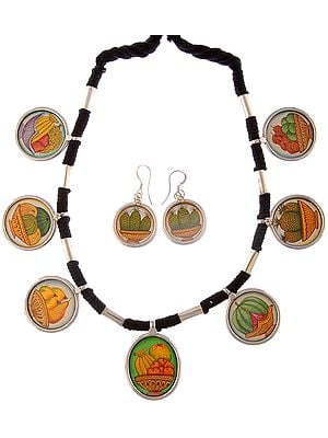 Fruit Necklace with Matching Earrings Set