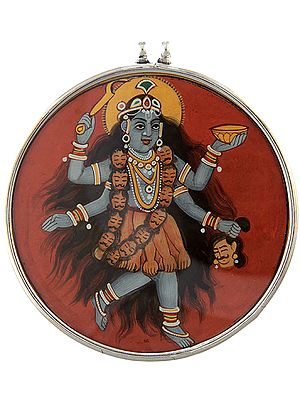 Goddess Kali Pendant with Lord Shiva on Reverse