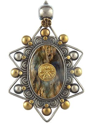 Goddess Kali Labradorite Large Pendant