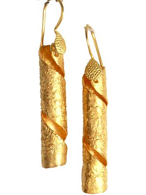 Spiral Gold Plated Earrings