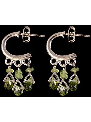 Faceted Peridot Chandeliers