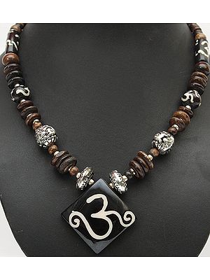 Om (AUM) Beaded Necklace