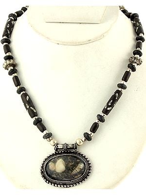 Black Color Beaded Necklace | Indian Fashion Jewelry