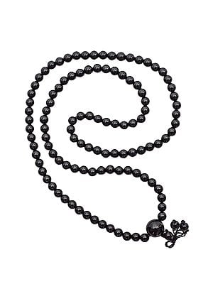 Black Onyx Mala (Rosary) of 108 Beads for Chanting