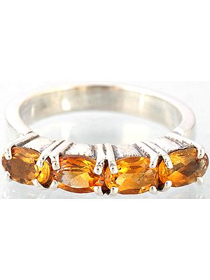 Faceted Citrine Ring