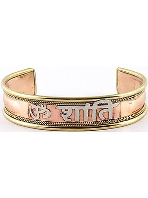 Om Shanti Bracelet | Jewelry with Hindu Symbols and Icons