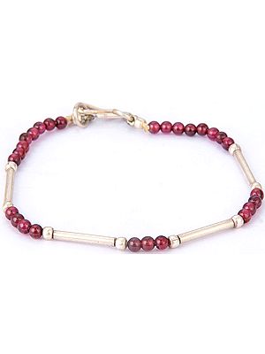 Garnet Beaded Bracelet
