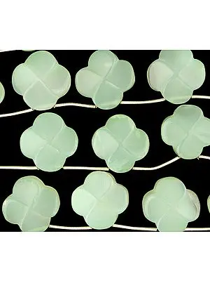 Carved Green Chalcedony Flowers
