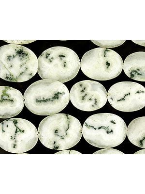 faceted Moss Agate Ovals
