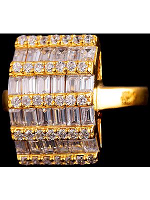 CZ Gold Plated Ring