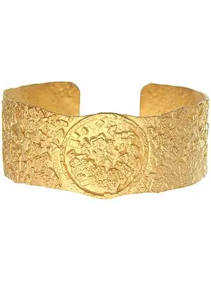 Frosted Sterling Gold Plated Bracelet