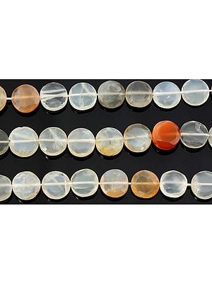 Faceted Multi-color Moonstone Coins