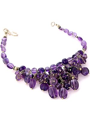 Amethyst Bracelet with Charm