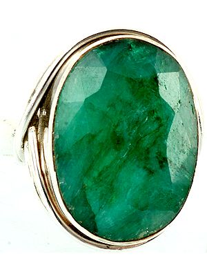 Faceted Emerald Ring