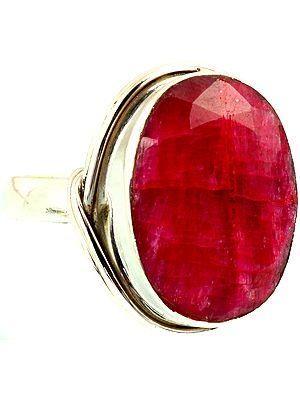 Faceted Ruby Ring