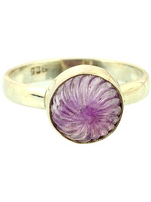 Carved Amethyst Ring