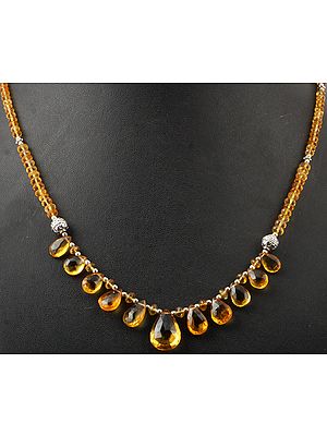 Faceted Citrine Necklace