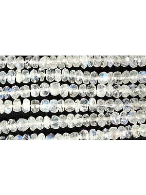 Faceted Rainbow  Moonstone Rondells