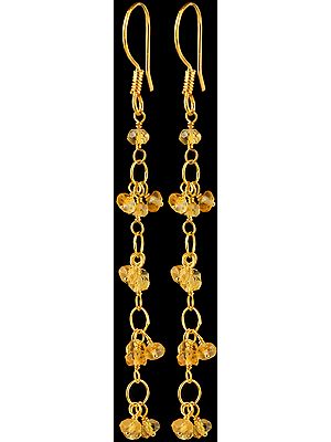 Faceted Citrine Earings